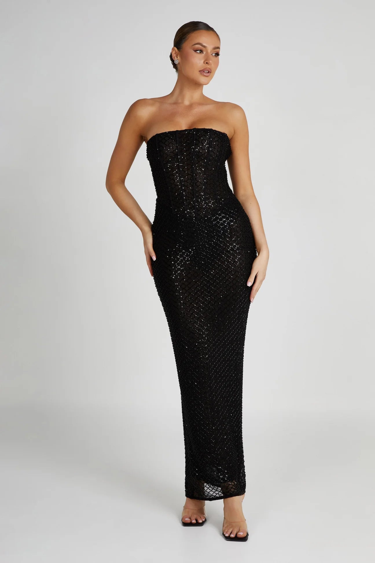 Meshki Gemma Strapless Sequin Dress