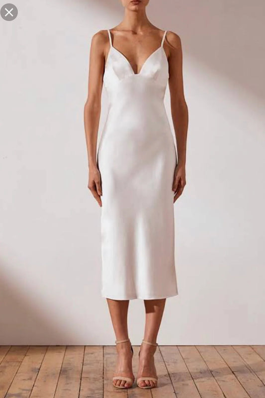 Shona Joy Bias slip midi dress