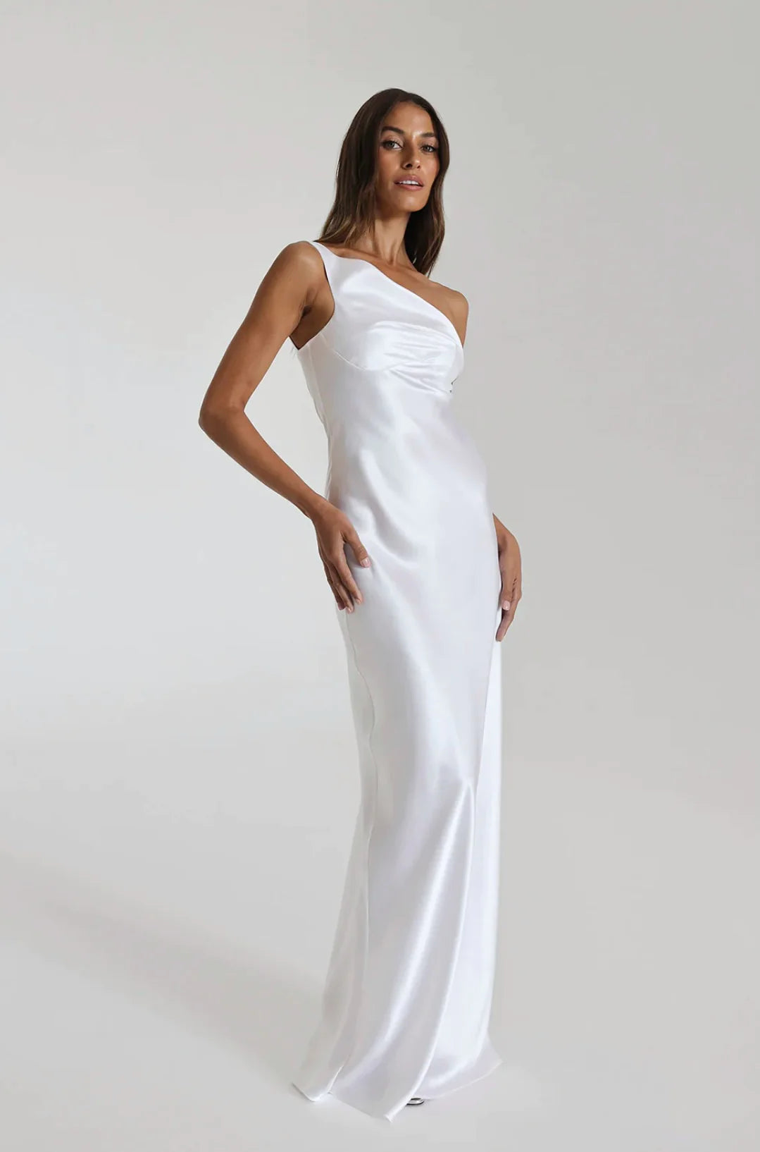 NATALIE ROLT WHITE MONIKA GOWN IN WHITE