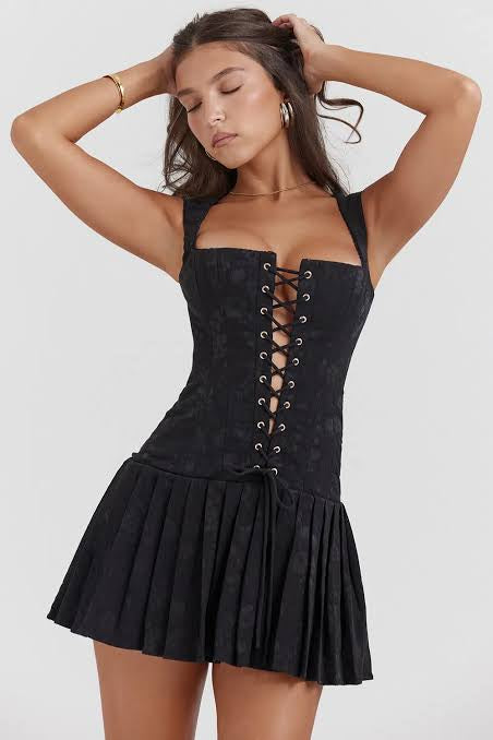 House of CB Talia Pleated Dress