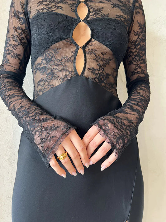 Bec & Bridge Nora Long Sleeve Lace Dress