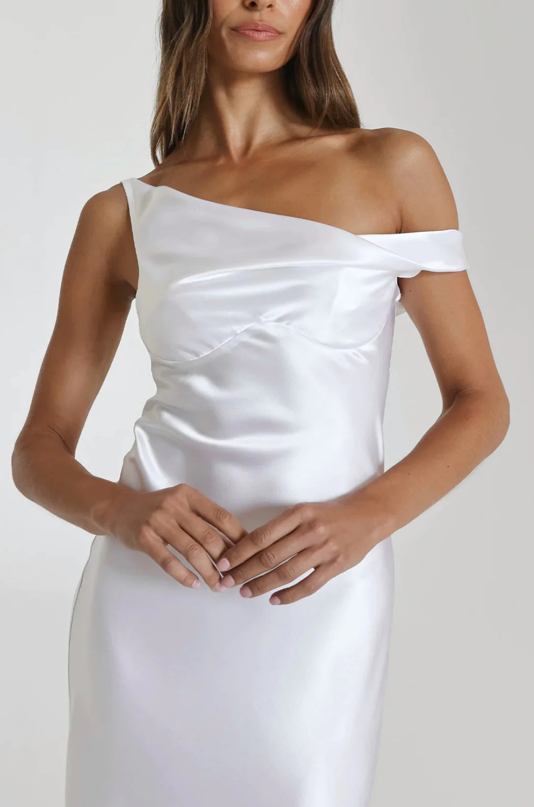 NATALIE ROLT WHITE MONIKA GOWN IN WHITE