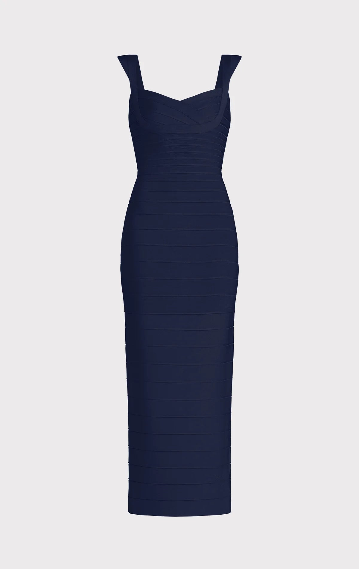 Herve Leger Navy Sweetheart Gown