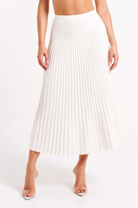 Meshki Pleated Maxi Skirt - Ivory