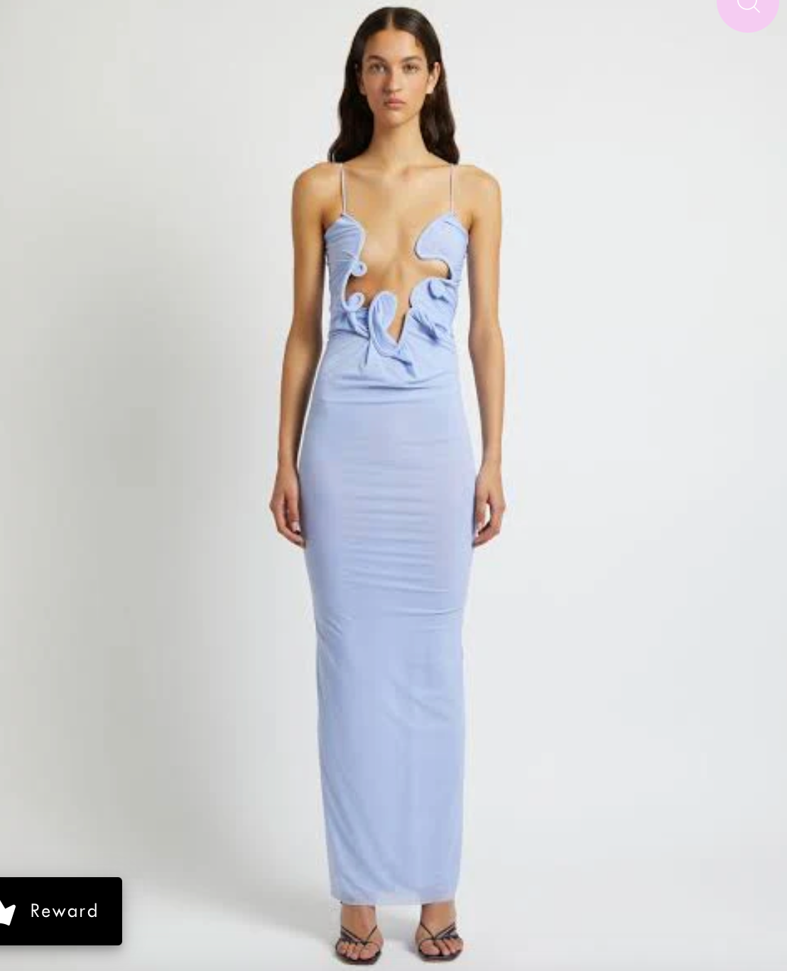 Christopher Esber Venus Molded Gown Cornflower Blue