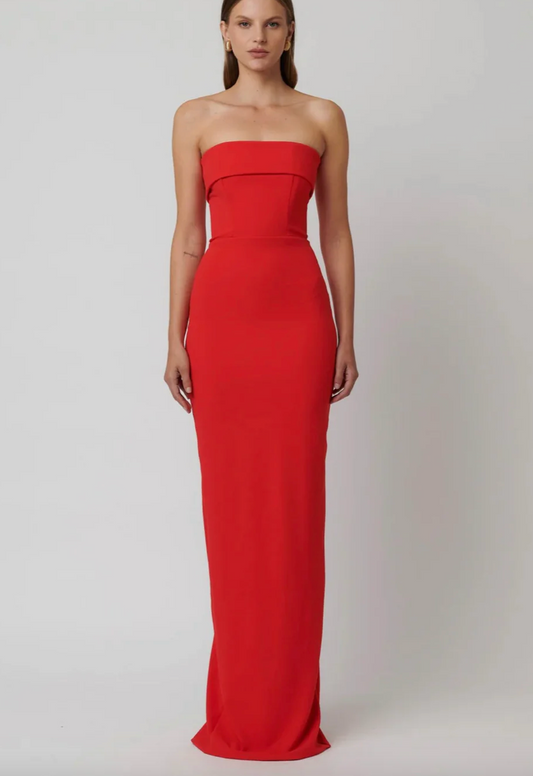 Effie Kats Monroe Gown Cherry Red