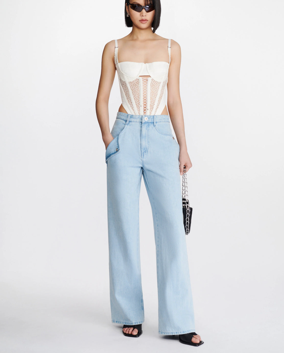 Dion Lee Lace Up Corset Top