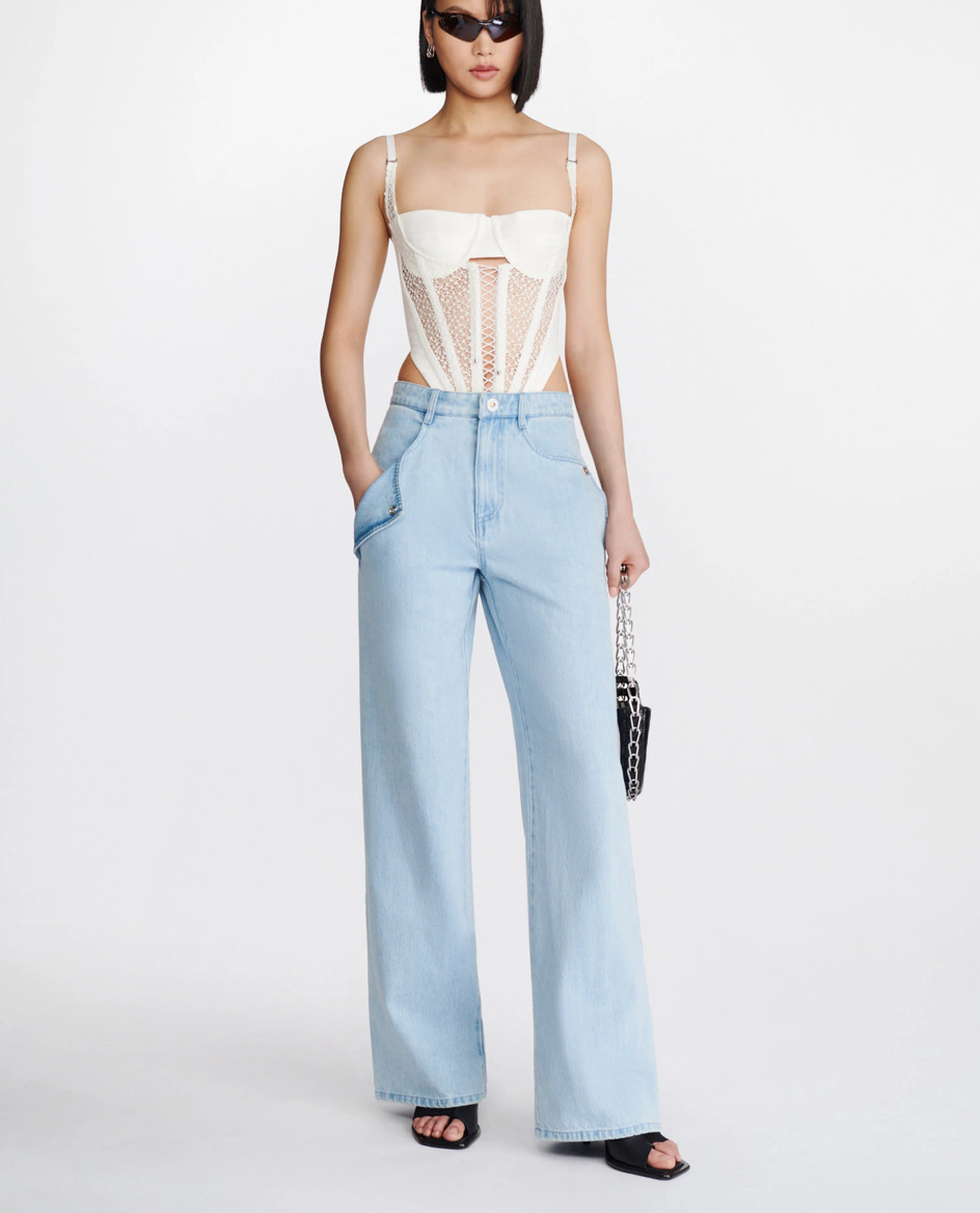 Dion Lee Lace Up Corset Top