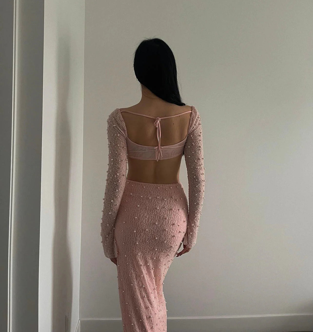 OhPolly Embellished Set In Rose