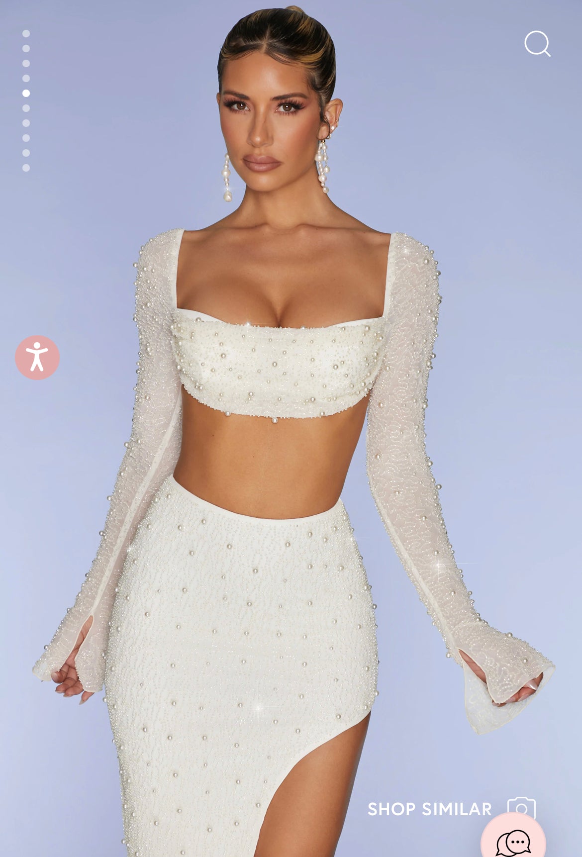 OhPolly Embellished Set In Ivory