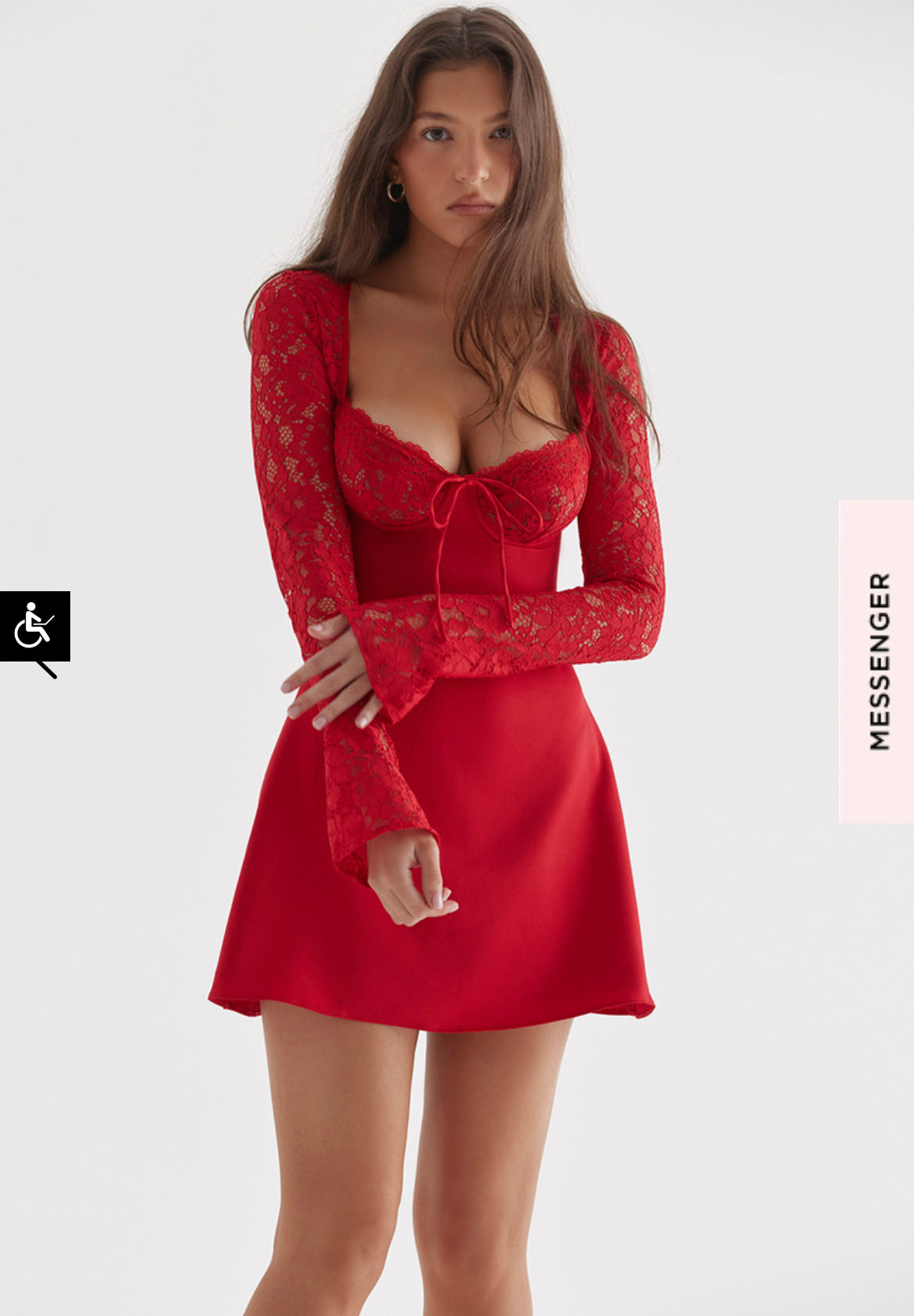 House of CB, Dresses, Elegant Lace Mini Dress