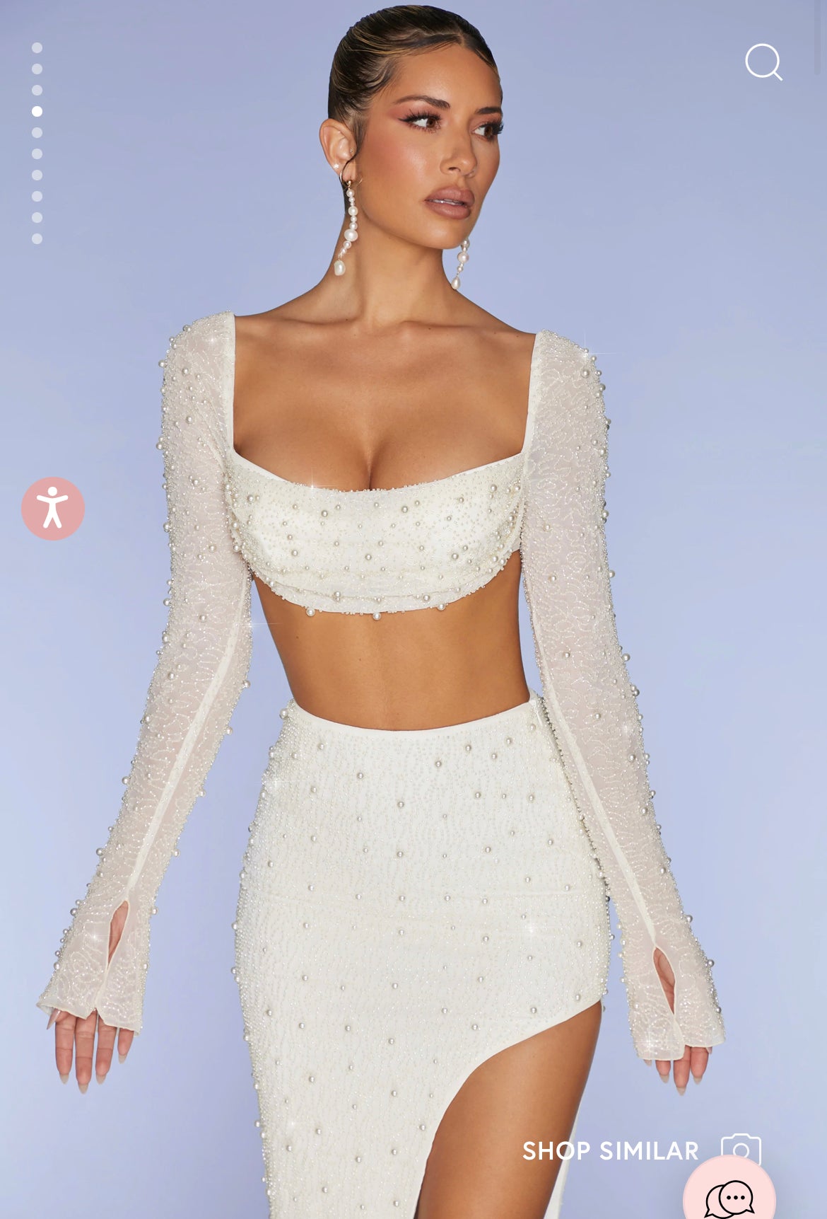 OhPolly Embellished Set In Ivory